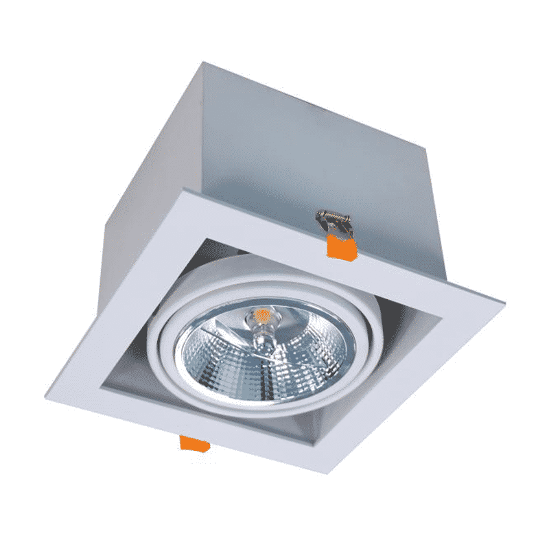 AR111 inbouwarmatuur | vierkant | Wit | exclusief AR111 spot - Outledtl.nl